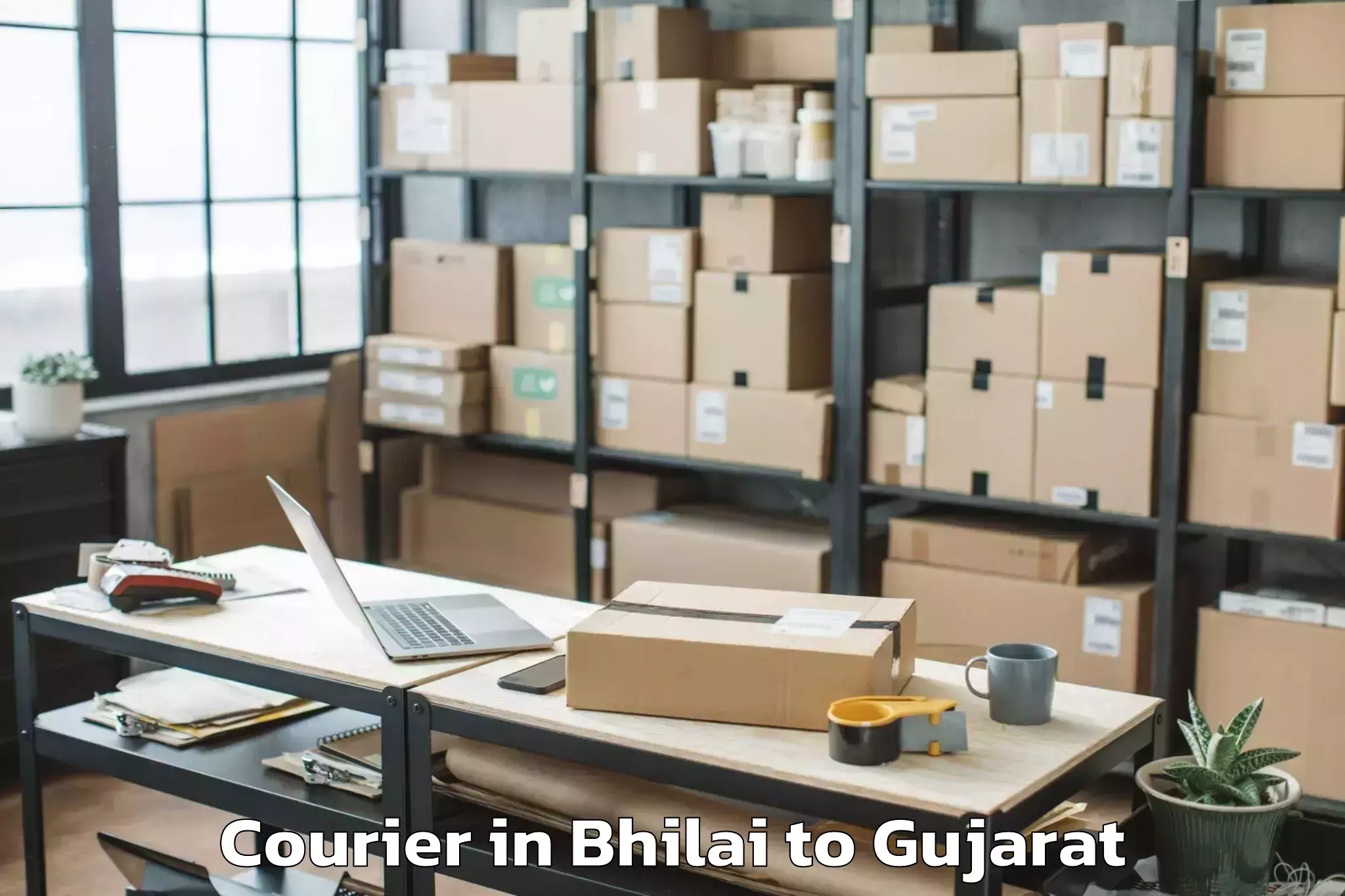 Easy Bhilai to Thasra Courier Booking